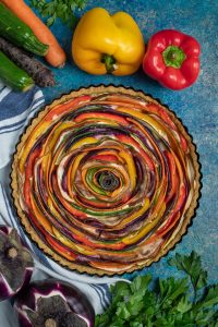 SoniaPeronaci -Torta salata a spirale di verdure